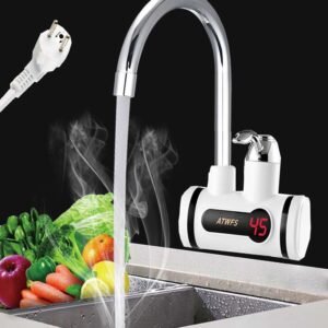 Digital Instant Hot Water Tap for wall এই শীতে ঠান্ডা পানি দিয়ে গোসল/কাজ করতে সমস্যা? বার বার গরম পানি করতে সমস্যা? আর নয় চিন্তা। ফিচার্সঃ.................. ১। ৩ সেকেন্ডের মধ্যে ওয়াটার হিটিং পক্রিয়া। ২। বিদ্যুৎ খরচ কম। ৩। সহজে স্থাপন করা যাবে। ৪। ইন্সট্যান্ট গরম পানি পাওয়া যাবে। ৫। চাহিদা মত গরম ও কুসুম গরম পানি সংগ্রহ করা যাবে। ৬। ট্যাপ ও হ্যান্ড শাওয়ার ২ টা অপশন এ ব্যবহার করা যায়। স্পেসিফিকেশনঃ ১০০% নতুন এবং হাই কোয়ালিটি বডি ম্যাটেরিয়ালঃ ক্রোম প্লেটেড জিঙ্ক অ্যালয় ভোল্টেজঃ 220-240V পাওয়ারঃ 2100-5000W ম্যাক্সিমাম টেম্পারেচারঃ ৫০ ডিগ্রী সেলসিয়াস